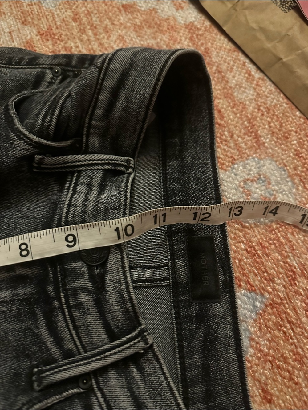 MOTHER - Stunner Zip Ankle Step Fray Skinny Jeans in Train Stops grey size 24 - Picture 11 of 12